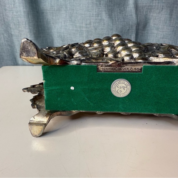 Silver Kitchen Linen Napkin Holder with Intricate Design - Picture 3 of 9